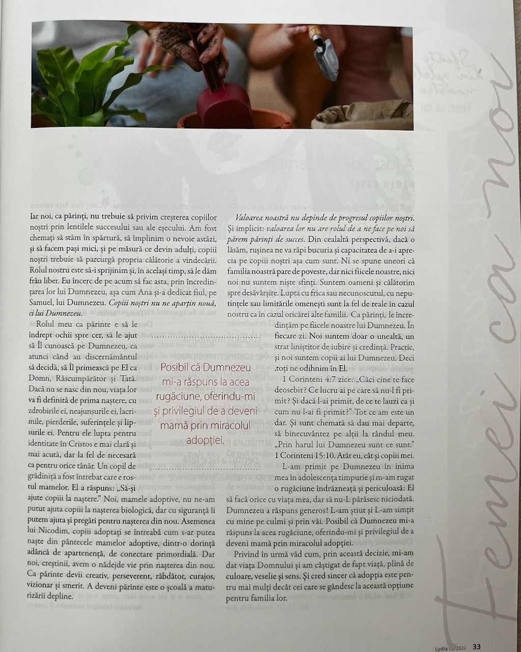 Lydia magazine article 2022
